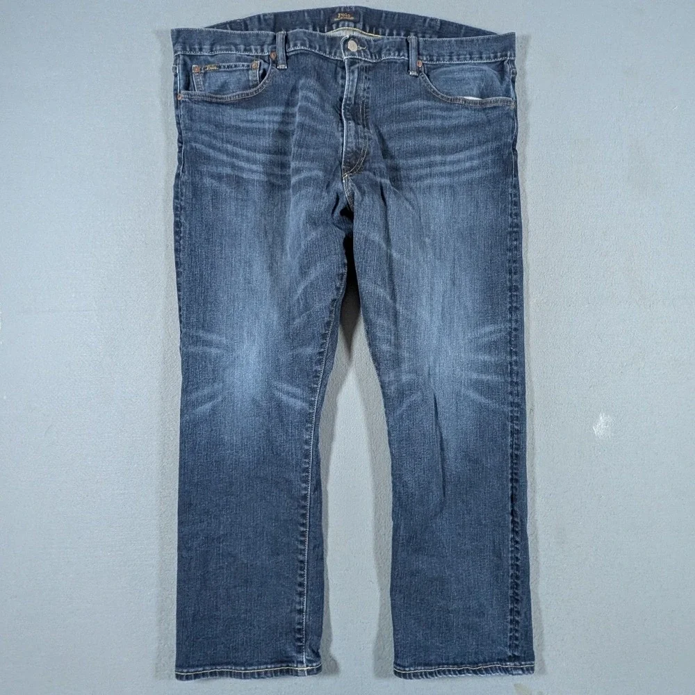 Polo Ralph Lauren Hampton Relaxed Straight Jeans Mens 42x30 Denim